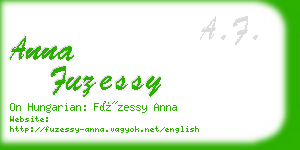 anna fuzessy business card
